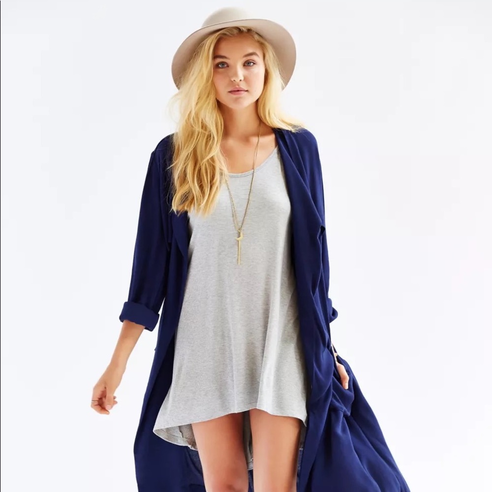 Silence & Noise ribbed gray dress